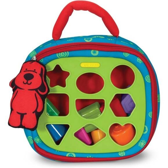 Kids Take-Along Shape Sorter Baby Toy With 2-Sided Activity Bag - Picture 1 of 7